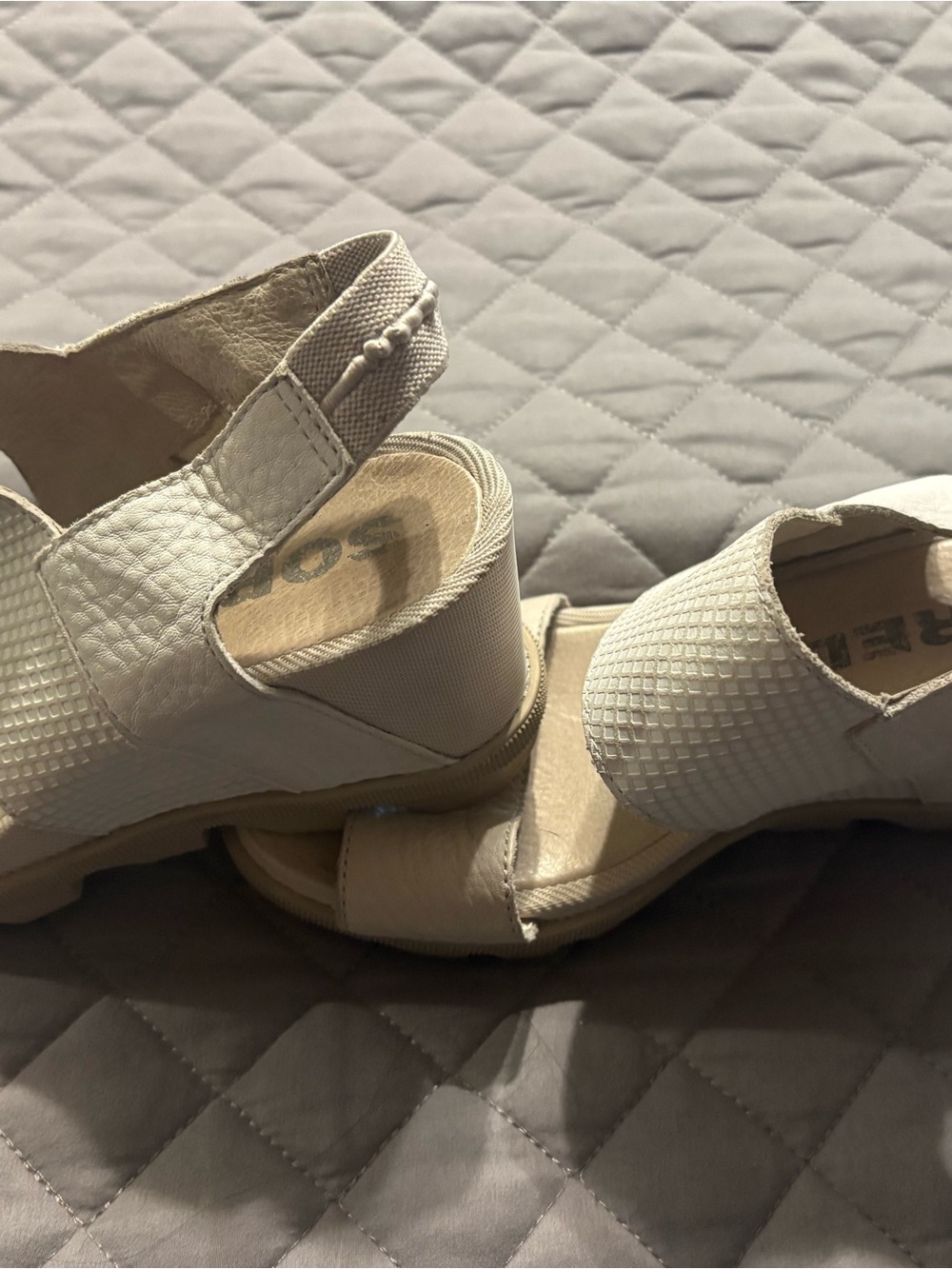 Sorel Cream Textured Women's Sandals
